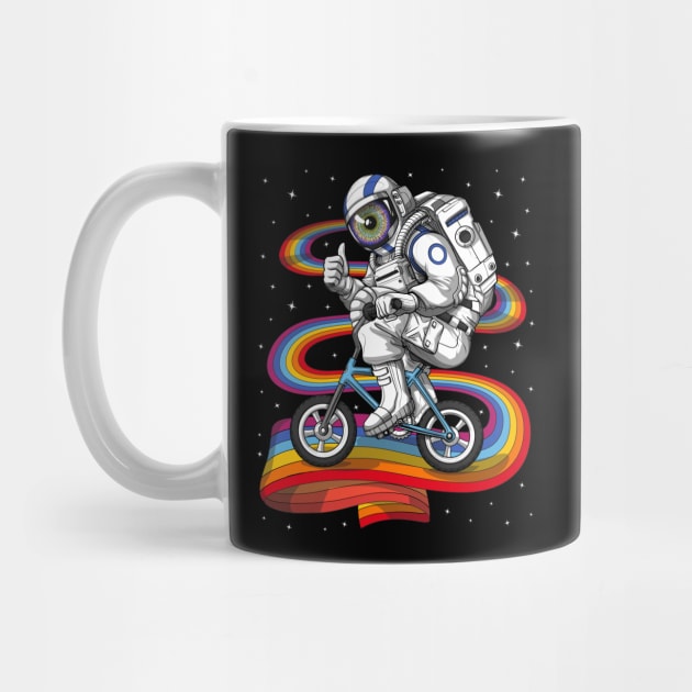 Psychedelic Astronaut Riding Bike by underheaven